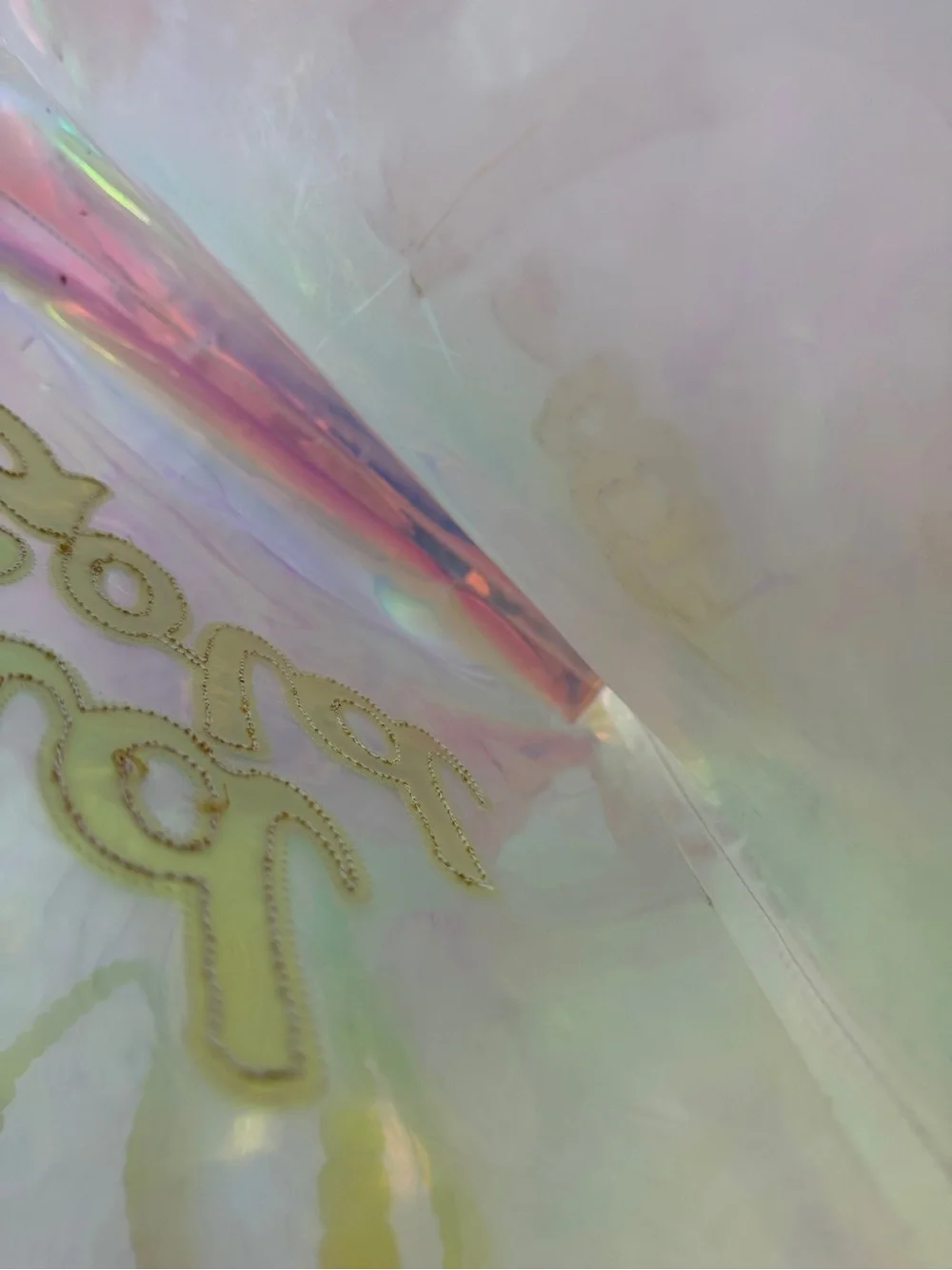 J.Crew crewcuts X Gunner & Lux solid Iridescent gold tote bag Clear Holographic